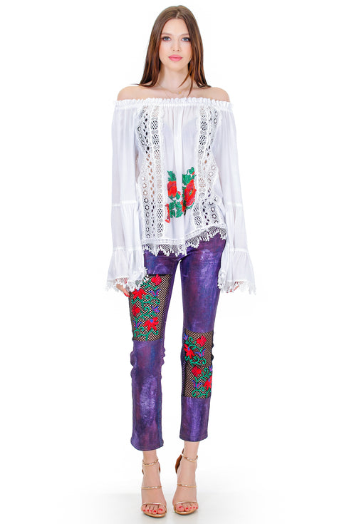 Bluza vascoza cu broderie  Liza Panait Liza Panait Online Boutique